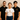 Restaurant-Team mit T-Shirts und Polos, Logo auf Brust