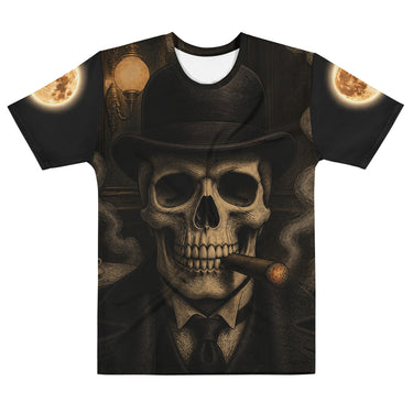 Der Gentleman Allover Skelett T-Shirt – Schwarz – Frontansicht