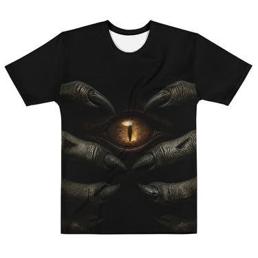 Umklammerung Allover Horror T-Shirt – Schwarz – Frontansicht