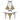 String-Bikini Art déco Champagner – Frontansicht am Model