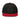 Nyrra Merch Flat Bill-Cap High-Profile mit grünem Schirm – Schwarz – Frontansicht