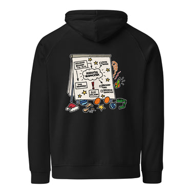 Jammerlappen „Perfektes Weihnachten“ Weihnachts-Hoodie – Schwarz – Rückansicht