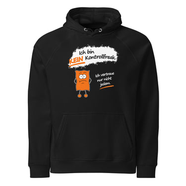 Jammerlappen „Ich bin KEIN Kontrollfreak“ Hoodie – Schwarz – Vorderansicht
