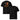Jammerlappen „Schön herumhängen“ Weihnachts-T-Shirt – Schwarz – Rücken- und Vorderansicht