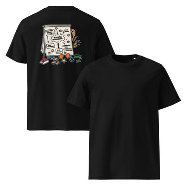 Jammerlappen „Perfektes Weihnachten“ Weihnachts-Shirt – Schwarz – Vorder- und Rückansicht