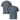Jammerlappen „Na supa, scho wieda!“ Weihnachts-Shirt – Dark Heather Blue – Vorder- und Rückansicht