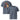 Jammerlappen „Happy whatever!“ Weihnachts-Shirt – Dark Heather Blue – Vorder- und Rückansicht