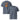 Jammerlappen „Schokolade im Adventkalender“ Weihnachts-Shirt – Dark Heather Blue – Vorder- und Rückansicht