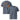 Jammerlappen „Vitamine im Dezember“ Weihnachts-Shirt – Dark Heather Blue – Vorder- und Rückansicht