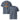 Jammerlappen „Vanille-Kipferl oder Linzer Auge?“ Weihnachts-Shirt – Dark Heather Blue – Vorder- und Rückansicht