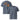 Jammerlappen „Weihnachtskekse aber schon“ Weihnachts-Shirt – Dark Heather Blue – Vorder- und Rückansicht