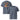 Jammerlappen „Pssst – leise! Ich bin gerade besinnlich.“ Weihnachts-Shirt – Dark Heather Blue – Vorder- und Rückansicht