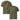 Jammerlappen „Schön herumhängen“ Weihnachts-Shirt – Khaki – Vorder- und Rückansicht