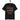 schwarzes T-Shirt mit Spruch wer öfter sex hat lebt länger ich sterbe wahrscheinlich nächste woche, bunter Text in rot, orange und weiß