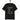 schwarzes T-Shirt mit Spruch es gibt nur zwei dinge die glücklich machen arbeit liebe und schokolade, Schokoladenstück-Icon, Text in weiß und braun