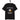 schwarzes T-Shirt mit Spruch bitte sei meine 150 mio km entfernt, stilisierte gelbe Sonne als Grafikmotiv