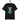schwarzes T-Shirt mit Spruch ich war gut gelaunt bis ich auf menschen traf, blaue genervte Emoji-Figur in der Mitte