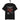 schwarzes T-Shirt mit Spruch mein Geduldsfaden ist lang aber am Ende steht dein Tod, Motiv aus Wollknäuel und Sense