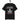 schwarzes T-Shirt mit Spruch alle halten mich für witzig dabei meine ich es so, Figur mit blauen Shirt und Schulterzucken