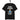 schwarzes T-Shirt mit Spruch keine ahnung ich arbeite hier nur in weiß, Figur mit blauen Shirt hebt fragend die Schultern