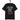 schwarzes T-Shirt mit Text don’t be one of those people who needs a high five in the face with a chair in weiß und rot, kleines Stuhl-Icon