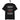 schwarzes T-Shirt mit Text vergeben und vergessen ich bin weder jesus noch habe ich alzheimer in weiß und rot mit Kreuzsymbol