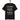 schwarzes T-Shirt mit Text flittchen schlampe miststück und ironischen Definitionen in weiß rot und violett