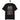 schwarzes T-Shirt mit Spruch du bist verletzt weil ich dich dumm genannt habe ich dachte du wüsstest es, dumm und Teufel-Emoji in rot