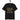 schwarzes T-Shirt mit Spruch ich bin sarkastisch weil es illegal ist leute zu schlagen, sarkastisch gelb mit Warnsymbol, illegal rot hervorgehoben