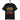 schwarzes T-Shirt mit englischem Spruch my level of sarcasm is based on your level of stupidity, sarcasm in gelb, stupidity in rot