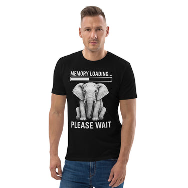 Memory Loading... Elefant T-Shirt – Schwarz – Frontansicht