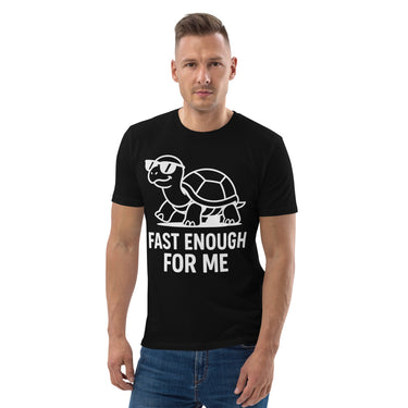 Fast Enough for Me Schildkröte T-Shirt – Schwarz – Frontansicht