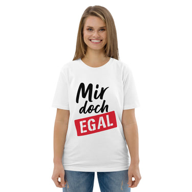 Mir doch egal Sarkasmus T-Shirt – Weiß – Frontansicht