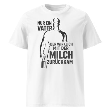 Nyrra-Design Vater mit Milch – Held des Alltags (Weiß) Front Weiß