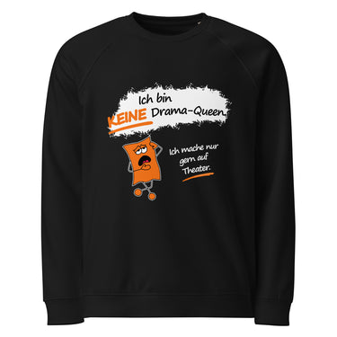 Jammerlappen „Ich bin KEINE Drama-Queen“ Pullover – Schwarz – Vorderansicht