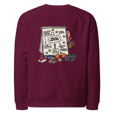 Jammerlappen „Perfektes Weihnachten“ Weihnachts-Pullover – Burgundy – Rückansicht