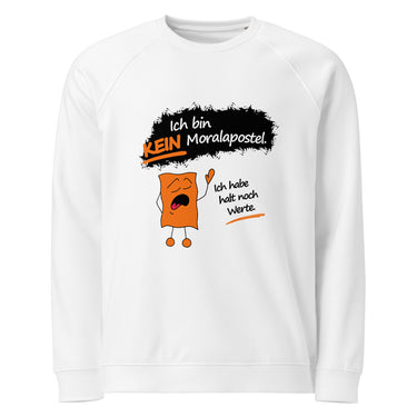 Jammerlappen „Ich bin KEIN Moralapostel“ Pullover – Weiß – Vorderansicht