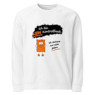 Jammerlappen „Ich bin KEIN Kontrollfreak“ Pullover – Weiß – Vorderansicht