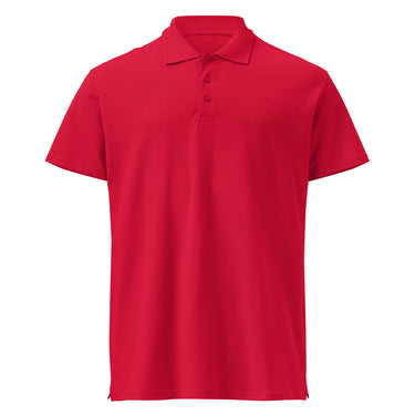 NYRRA-DESIGN Premium-Piqué-Poloshirt Rot mit Ton-in-Ton Stickerei