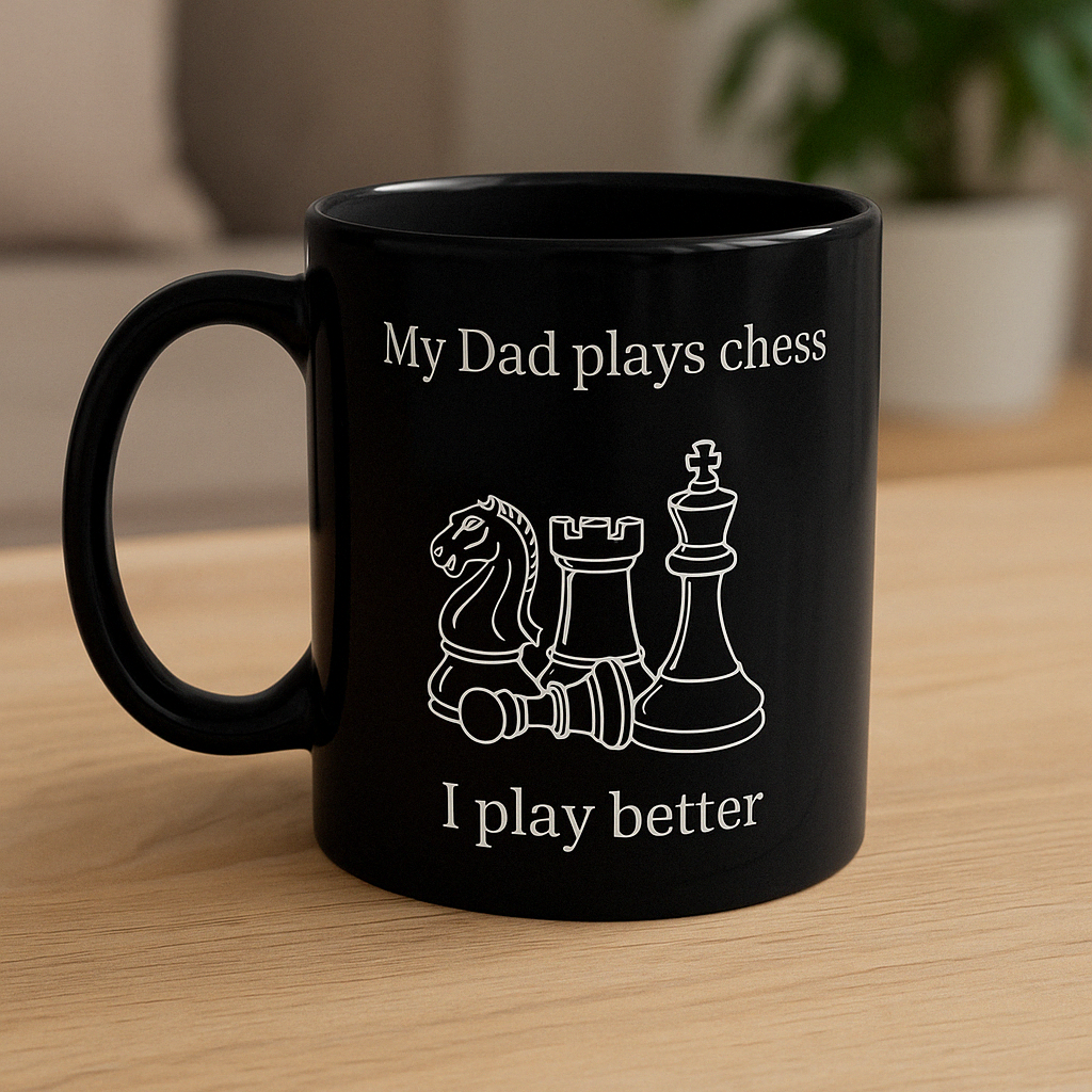 ♟️ Schach-Tasse Schwarz – Dein Zug, dein Stil.