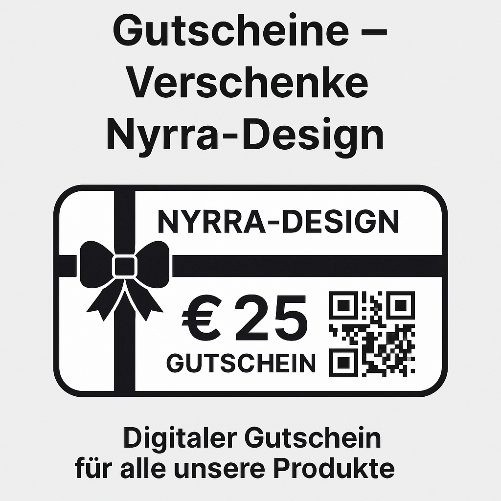 Gutscheine – Verschenke Nyrra-Design