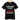 Schwarzes T-Shirt mit weiß-rotem Schriftmotiv „Vertrauen ist gut. 😉 Sarkasmus ist besser.“ – Kollektion Sarkasmus, humorvolles Statement-Shirt für Alltag und Freizeit.
