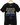 Schwarzes T-Shirt mit Zitat „Ein Schiff ist im Hafen sicher, doch dafür werden Schiffe nicht gebaut.“ in weiß-blauer Schrift, ergänzt durch ein kleines Schiffs-Icon und den Autor „John A. Shedd“ 