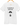 Weißes T-Shirt mit schwarzem Aufdruck ‚Tempus Fugit‘ und einer Figur, die in einen Sonnenuntergang geht.