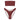Bandeau-Bikini Art déco Weinrot-Gold mit V-Cut-Höschen – Frontansicht am Model