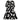 Bold Bloom Midikleid Schwarz-Weiß – Weiß – Frontansicht