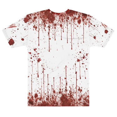 Alles gut. I'm OK Allover Blutspritzer T-Shirt – Weiß – Rückseite