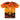 Hexenkatze Allover Halloween T-Shirt – Orange – Rückansicht