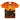 Hexenkatze Allover Halloween T-Shirt – Orange – Frontansicht