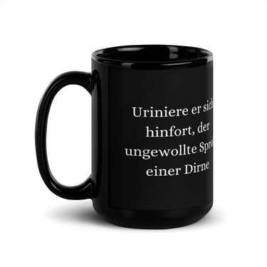 Uriniere er sich hinfort – Tasse – Detailansicht